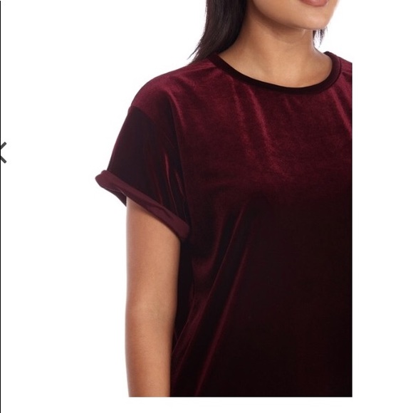 Burgundy velvet tunic - Picture 4 of 4